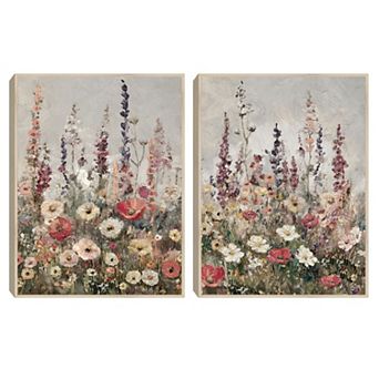 Studio Wilds I & II 2-Pack 18 x 24 Floral Framed Wall Art