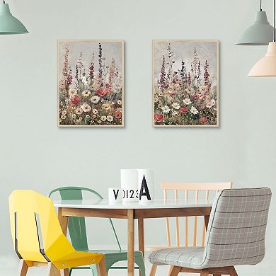 Studio Wilds I & II 2-Pack 18 x 24 Floral Framed Wall Art