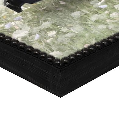 Blue & Blooms 17x34 Floral Truck Canvas Wall Art