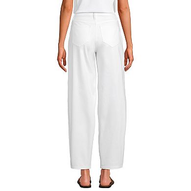 Petite Lands' End High Rise Barrel Leg Ankle Jeans