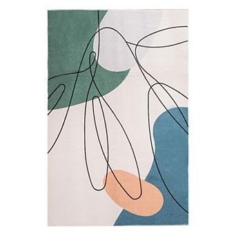 Washable Bohemian 3x5 Area Rug, Suitable for Bathroom for Bedroom Living Room Kitchen Outdoor