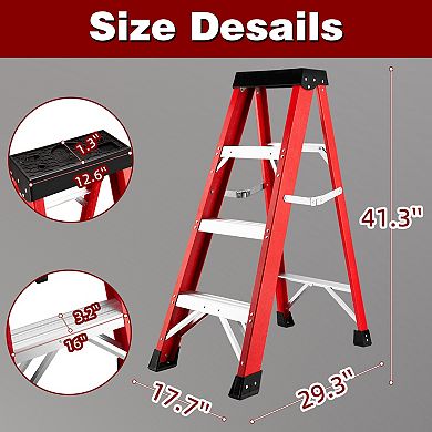 ELEMENT ACE Fiberglass Insulated Stepladder for Electrical Engineering Construction Safety