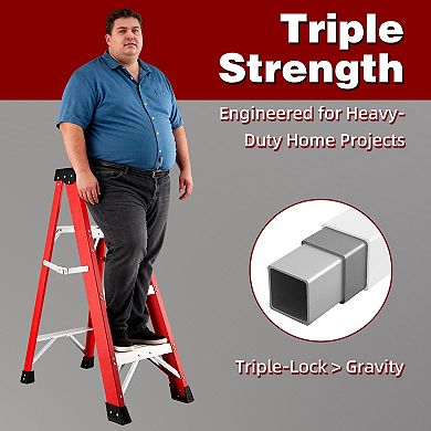 ELEMENT ACE Fiberglass Insulated Stepladder for Electrical Engineering Construction Safety