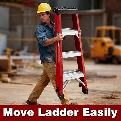 ELEMENT ACE Fiberglass Insulated Stepladder for Electrical Engineering Construction Safety