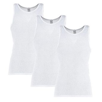 Knocker Men's Big & Tall White Basic A-Shirts (3 Pack)