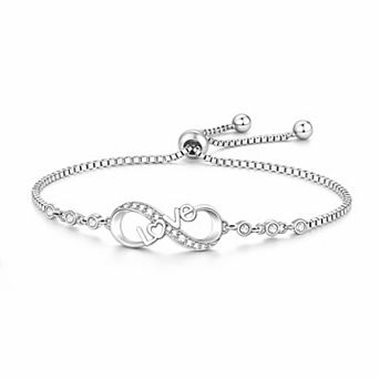 Adjustable Crystal Infinity Love Bracelet