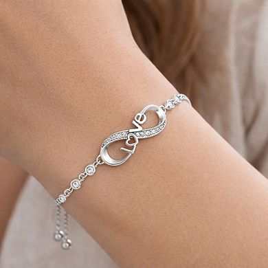 Adjustable Crystal Infinity Love Bracelet