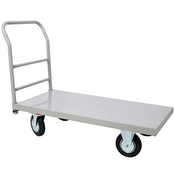 ELEMENT ACE Heavy Duty Industrial Flatbed Platform Truck with Wheels and Handle