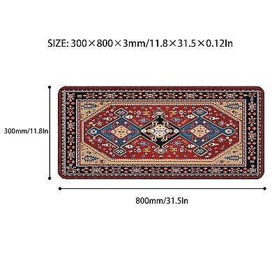 Vintage Pattern Desk Mouse Pad with Smooth Control Surface and Non Slip Rubber Base