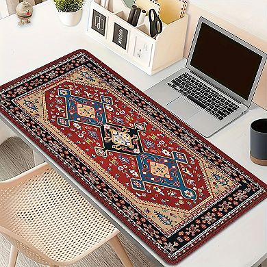 Vintage Pattern Desk Mouse Pad with Smooth Control Surface and Non Slip Rubber Base
