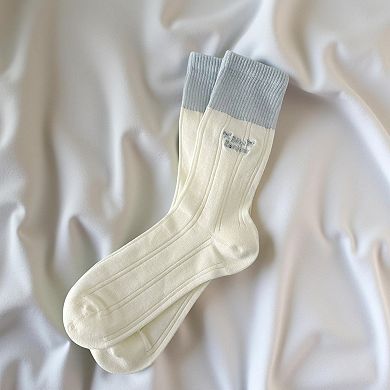 Women's 3-Pair Crew Sock Set Ribbed Knit Soft Stretch Comfortable Everyday Socks