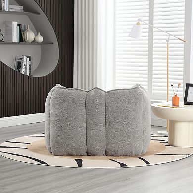 GOODSILO Premium Square Foam Filled Bean Bag Chair with Matching Ottoman for Lounge Relaxation