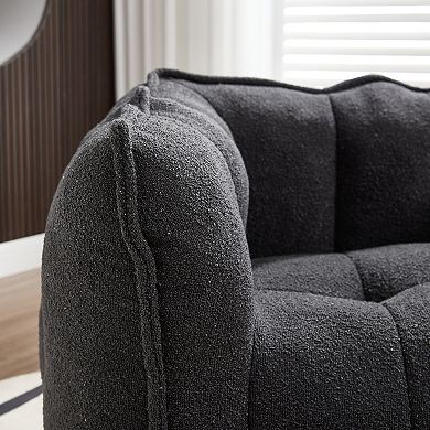 GOODSILO Premium Square Foam Filled Bean Bag Chair with Matching Ottoman for Lounge Relaxation