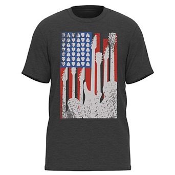 Men's Americana Guitars Flag Graphic Tee