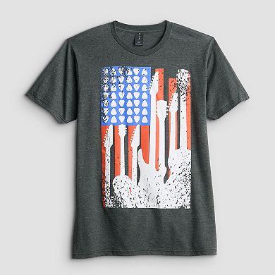 Men's Americana Guitars Flag Graphic Tee
