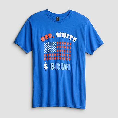 Men's Red, White & Bruh Graphic Tee