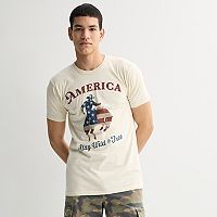 Men's America Cowboy Stay Wild & Free Graphic Tee (Various) only