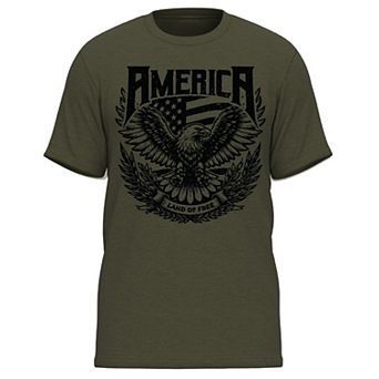 Men's America Eagle Land of the Free Graphic Tee