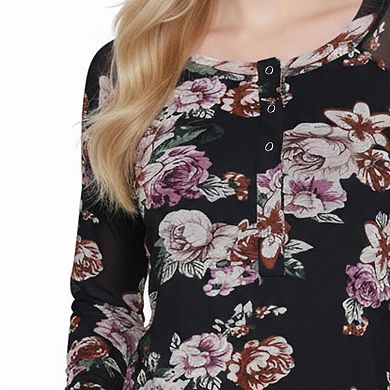 Long Raglan Sleeve Mesh Top