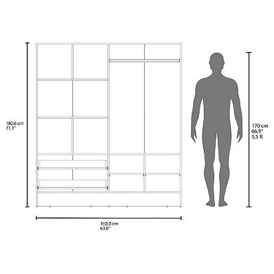 Gangi 160 Armoire, White