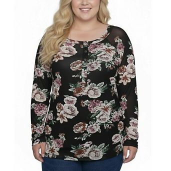 Plus Long Raglan Sleeve Mesh Top