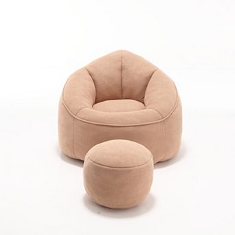 GOODSILO Premium Foam Filled Adjustable Lounger Sofa Chair with Detachable Footrest