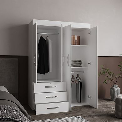 Hamilton Mobile Armoire, White