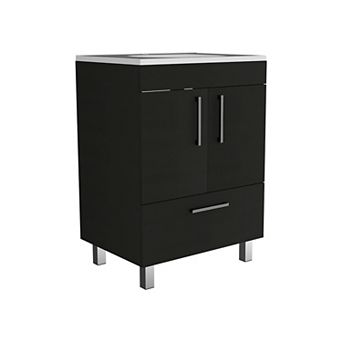 Essential Single Bathroom Vanity, One Draw, Double Door Cabinet