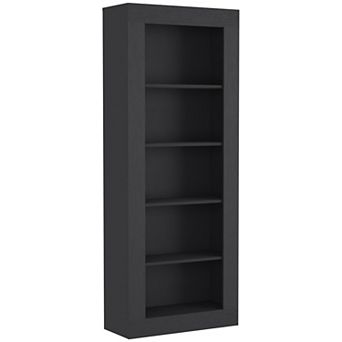 Poros Bookcase with Vertical Design and 5 Storage Shelves