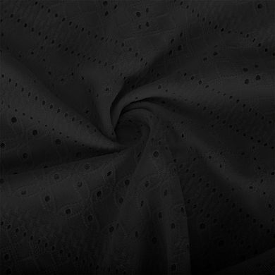 Women's Lightweight Eyelets Hollow Out 3/4 Sleeve Casual Open Front Stretchy Cardigans