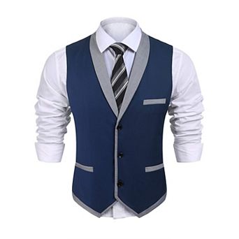 COOFANDY Men's Suit Vest Slim Fit Business Wedding Vests Dress Waistcoat