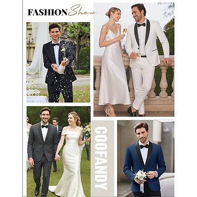 COOFANDY Men's Lightweight Suit Jacket Elegant Formal Casual Stylish Slim Tuxedo