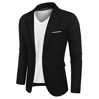 COOFANDY Men's Blazer Casual Sport Coats Slim Fit One Button Suit Jacket Lightweight Sports Jacket