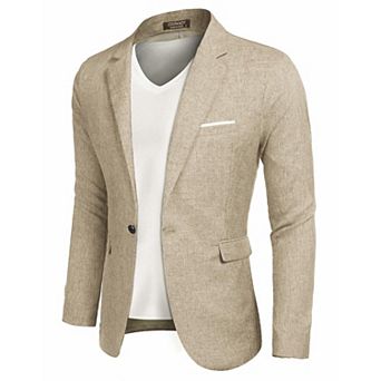 COOFANDY Men's Blazer Casual Sport Coats Slim Fit One Button Suit Jacket Lightweight Sports Jacket