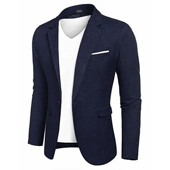 COOFANDY Men's Blazer Casual Sport Coats Slim Fit One Button Suit Jacket Lightweight Sports Jacket