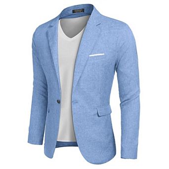 COOFANDY Men's Blazer Casual Sport Coats Slim Fit One Button Suit Jacket Lightweight Sports Jacket