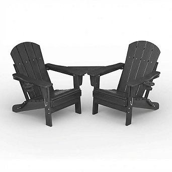 ANIXOL Folding Adirondack Chair, All-Weather HDPE Outdoor Patio Chair