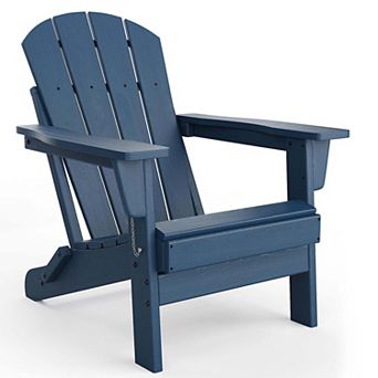 ANIXOL Folding Adirondack Chair, All-Weather HDPE Outdoor Patio Chair