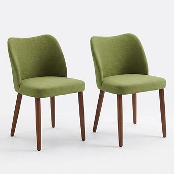 ANIXOL Modern Fabric Wingback Dining Chair, 2-Pack