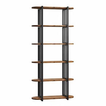 ANIXOL 6 tier Industrial Tall Bookshelf