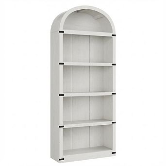 ANIXOL 72" High Arched 5-Shelf Bookcase with Metal Corner Protection