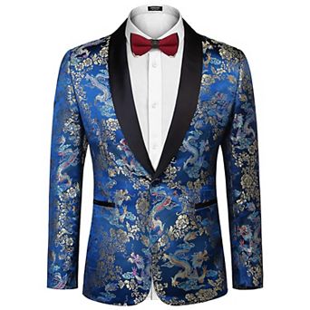 COOFANDY Mens Slim Fit Stylish Casual One-Button Suit Coat Jacket Business Blazers