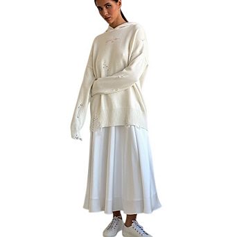 Womens Satin High Waist Elastic Elegant Long Trendy A-Line Midi Skirts