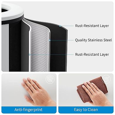 ANIXOL 40L Stainless Steel Open Top Kitchen Trash Can