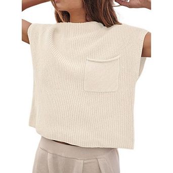Womens Summer Sleeveless Sweater Casual Vest Knit Lightweight Sweater