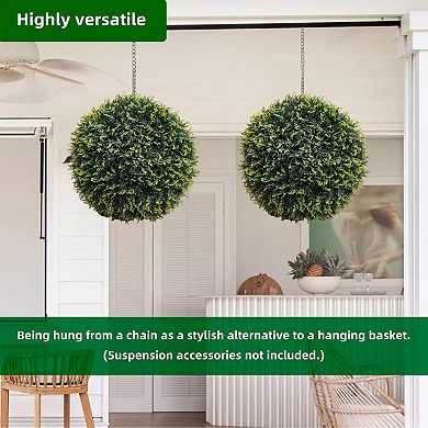 ANIXOL Artificial Topiary Ball Set with Hanging Chains for Indoor Outdoor Decor