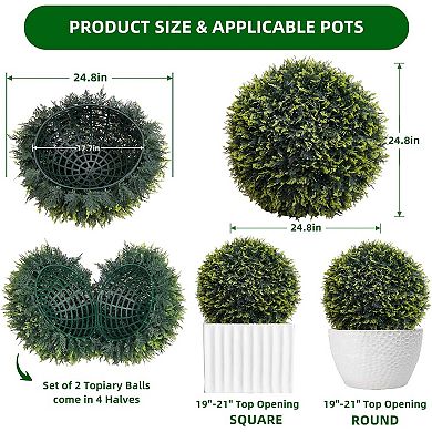 ANIXOL Artificial Topiary Ball Set with Hanging Chains for Indoor Outdoor Decor