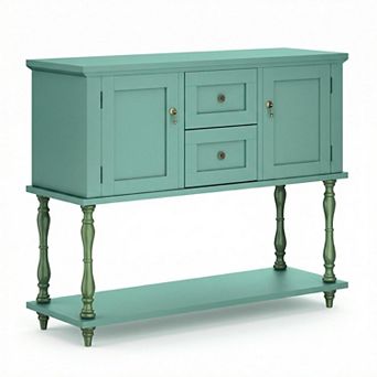 ANIXOL Vintage Console Table with 2 Drawers, 2 Doors & Storage Shelf