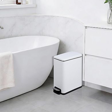 ANIXOL 12+2.6 Gallon Stainless Steel Trash Can Combo Set