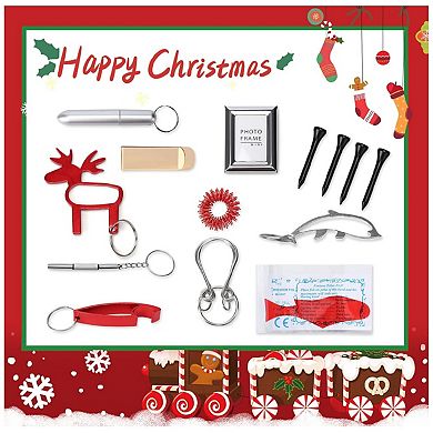 10 Pack Christmas Non-Snap Table Favors, Red & White Snowflake Design
